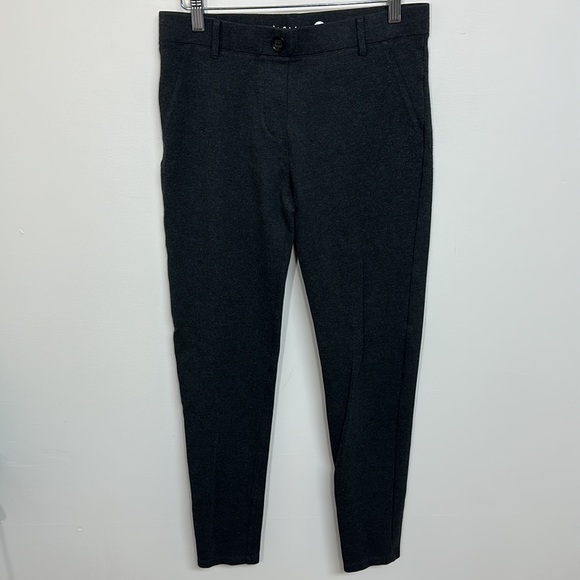 Betabrand‎ Skinny-Leg Classic Dress Pant Yoga Pants Charcoal Grey MT - Picture 2 of 6